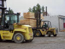 Loading Lumber onto a truck