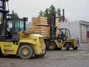 Loading Lumber onto a truck