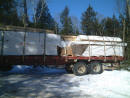Delivery of Log home At Customer Site