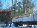 Delivery of Log home At Customer Site