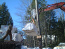 Delivery of Log home At Customer Site