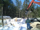 Delivery of Log home At Customer Site