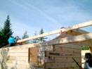 Log Cabin Kit Construction in Maine Step 3