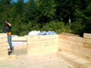 Log Cabin Kit Construction in Maine Step 12
