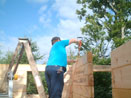 Log Cabin Kit Construction in Maine Step 16