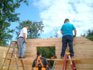 Log Cabin Kit Construction in Maine Step 19