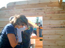 Log Cabin Kit Construction in Maine Step 21