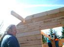 Log Cabin Kit Construction in Maine Step 22