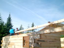 Log Cabin Kit Construction in Maine Step 23
