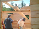 Log Cabin Kit Construction in Maine Step 25