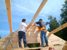 Log Cabin Kit Construction in Maine Step 27