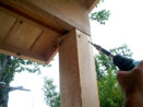 Log Cabin Kit Construction in Maine Step 37